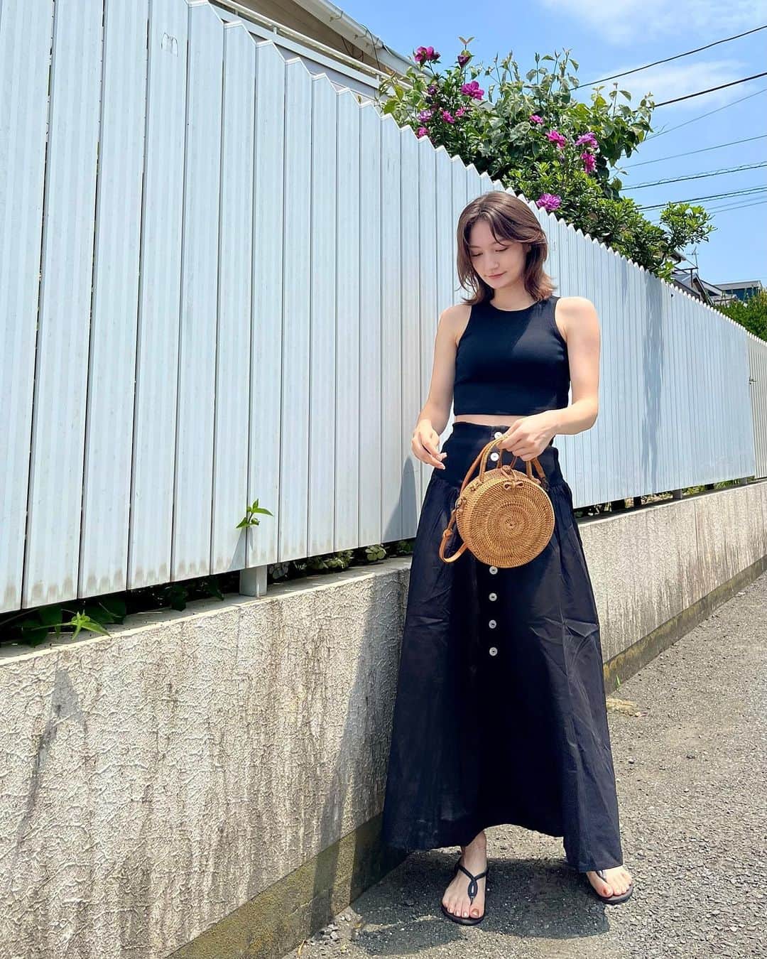山神アリシアのインスタグラム：「もう夏って事でいいよね☀️ かわいいセットアップはMUST-HAVE」