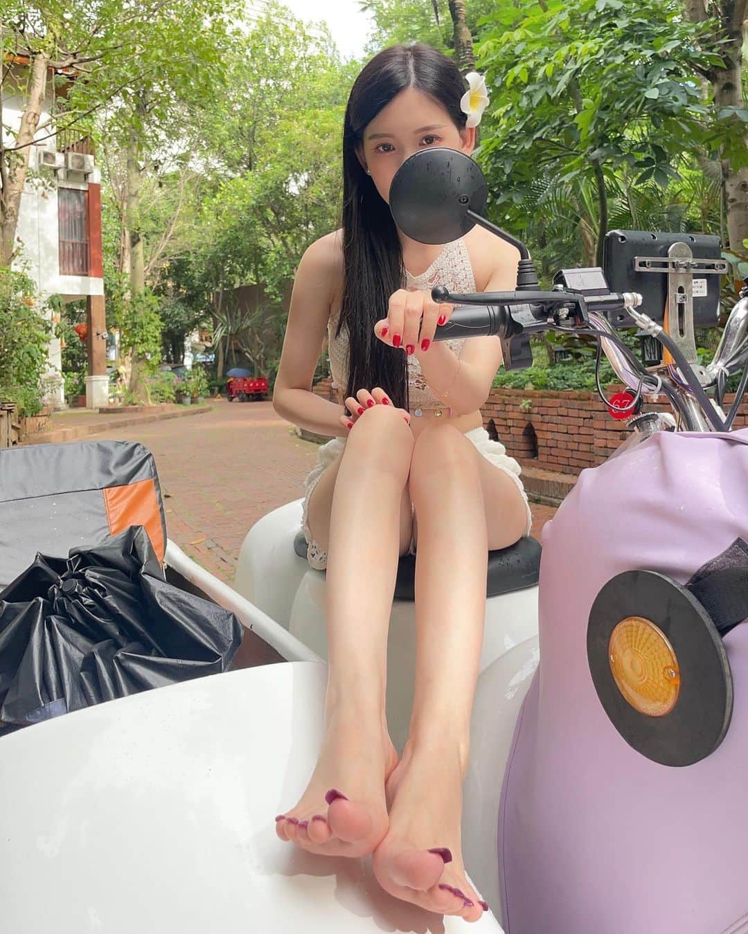 𝐿𝑖𝑡𝑡𝑙𝑒𝐷𝑖𝑟𝑡𝑦𝑆𝑒𝑐𝑟𝑒𝑡さんのインスタグラム写真 - (𝐿𝑖𝑡𝑡𝑙𝑒𝐷𝑖𝑟𝑡𝑦𝑆𝑒𝑐𝑟𝑒𝑡Instagram)「来泰国找我玩🇹🇭 带你骑我的狗狗车🐶往后滑看我的紫色美甲脚脚💅」7月4日 20時45分 - little__dirtysecret