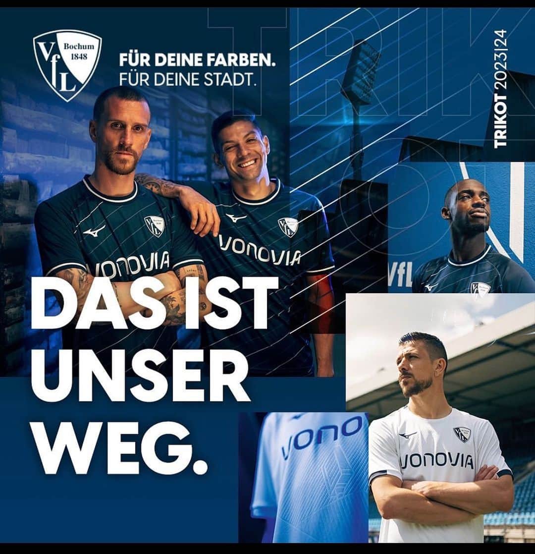 クリスチャン・ガンボアのインスタグラム：「DAS IST UNSER WEG , neues Trikot! 💙 Nuevas camisas para la próxima temporada 23/24 💙 Bundesliga ⏳#vflbochum #bundesliga #mizunofootball」
