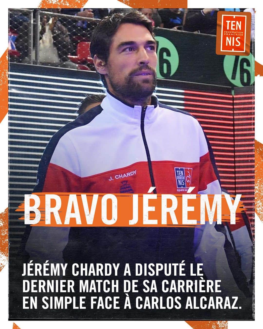 ジェレミー・シャルディーのインスタグラム：「1 titre à Stuttgart, 12 victoires contre des Top 10, deuxième semaine dans tous les tournois du Grand Chelem, et bien sûr une Coupe Davis : Bravo pour ta très belle carrière en simple Jérémy 🙏  📸: @cocodubreuilphoto / @philmontigny / @fftennis  #Wimbledon」