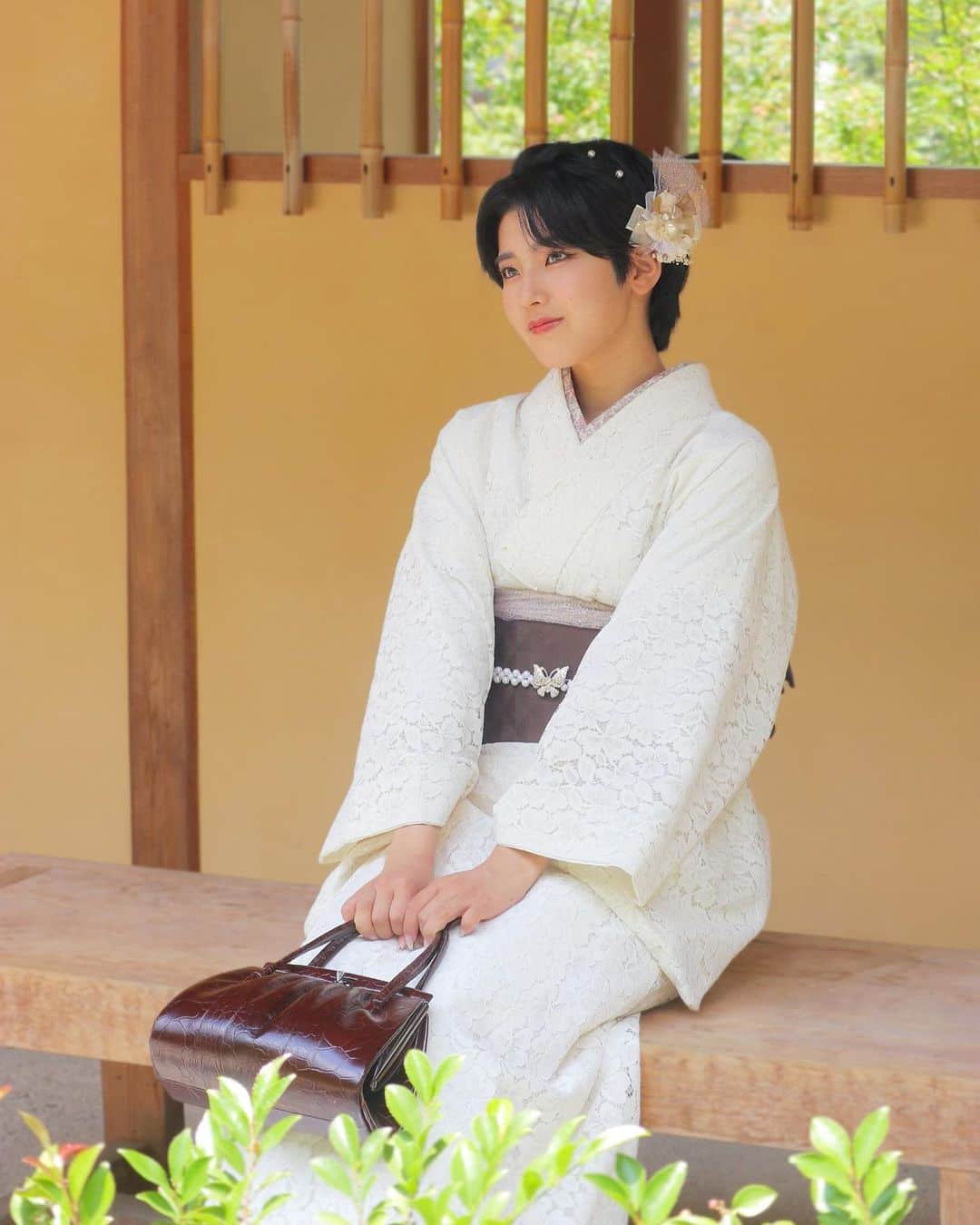 小島はなのインスタグラム：「・ 暑くなってきたね 涼しそうな写真をどうぞ❤︎ ・ #京都　#伏見稲荷大社 #AMEFURASSHI #小島はな #着物　#浴衣」