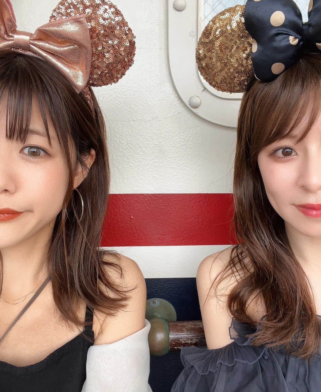 工藤はるかさんのインスタグラム写真 - (工藤はるかInstagram)「久しぶりのDisney🚢♡ 夏にいくのはじめてな気がする☀️  暑かったけどたのしかった〜🐭🖤 ちょっと歩いて食べて休憩してをひたすら繰り返してた🤣  @mana.teru いつもありがとう♡」7月5日 9時25分 - har_326