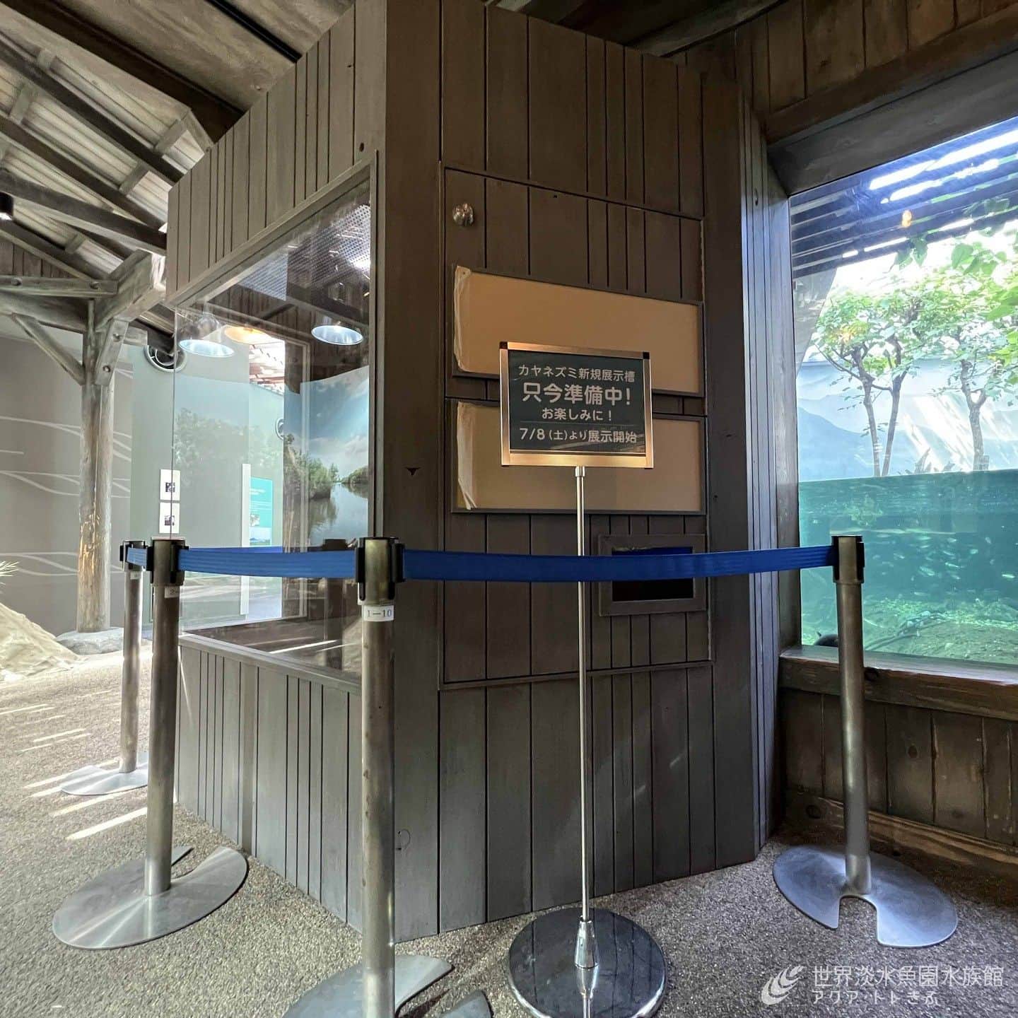のインスタグラム：「3階に何やら見慣れないものが･･･。  #アクアトト #水族館 #aquarium #オアシスパーク #河川環境楽園」