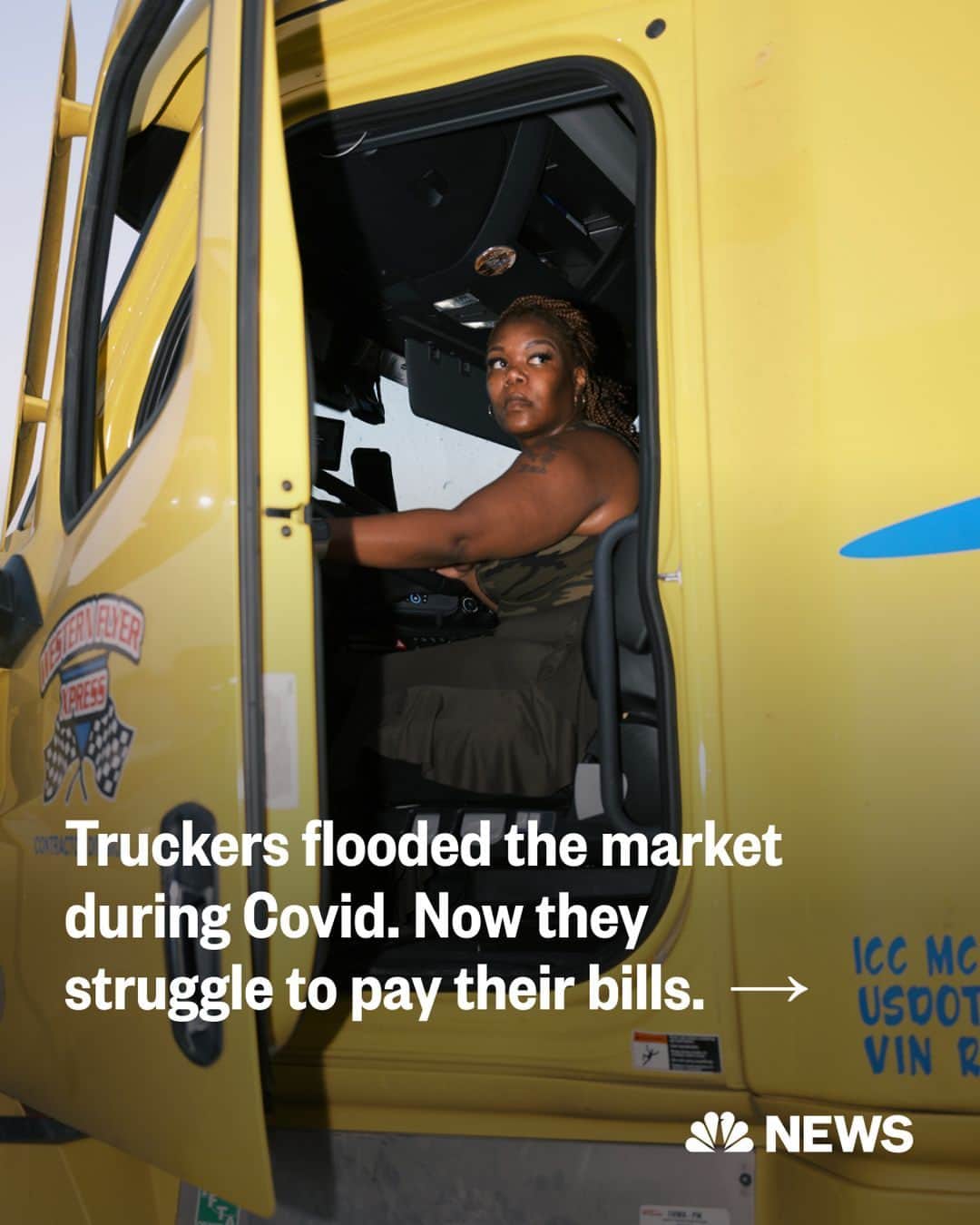 NBC Newsさんのインスタグラム写真 - (NBC NewsInstagram)「In the midst of the Covid pandemic, with consumers buying up goods for their lockdown lifestyles and supply chains snarled, Arnesha Barron saw a moment to make her dream of starting her own trucking company come true.  But like thousands of other truck drivers across the country, Barron’s fortunes didn’t last long. Over the past year, shipping rates have tumbled, leaving her and other drivers who bet big on the trucking boom struggling to make a living.   “Basically, the good times have come and gone,” said said Todd Spencer, president of the Owner-Operator Independent Drivers Association.  “There’s a shakeout in the works right now, and it’s more than likely going to continue throughout this year.”   Read more at the link in bio.  📷️ @tamarareynoldsphotography for @NBCNews」7月5日 1時06分 - nbcnews