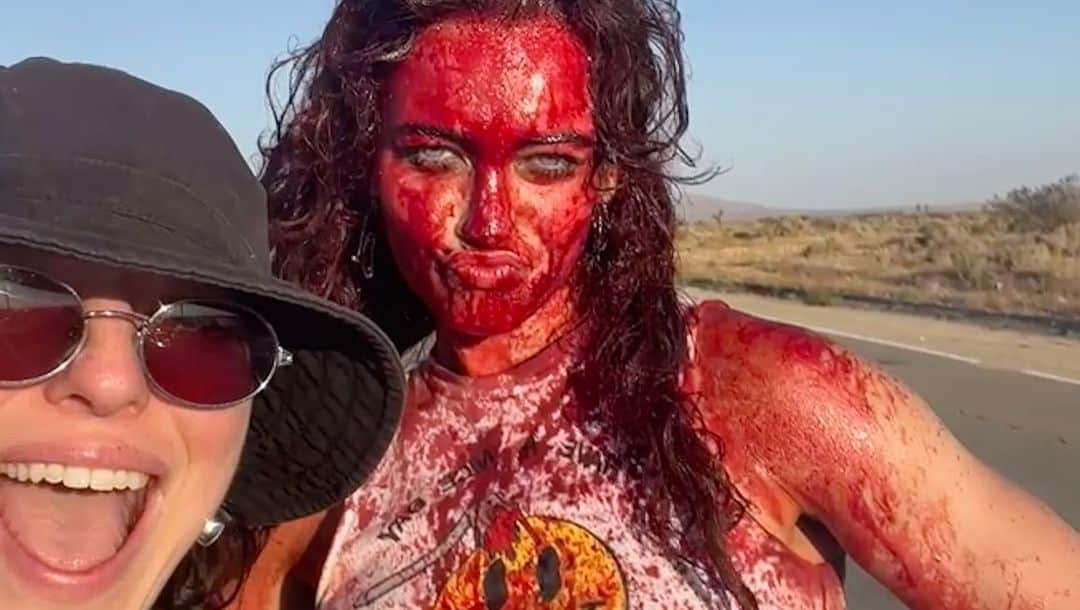 ステイシー・ハイダックさんのインスタグラム写真 - (ステイシー・ハイダックInstagram)「Survived 109🌡weather, dust devil tornados, and blood… lots of blood. Bts of Brand New Cadillac  Thank you so much to everyone who was involved in making this short a reality. To the cast and crew we are so grateful for giving  your all to this passion project. This has been a project that is so dear to the little family and can’t wait for it to grow into a feature!!!   @bradfordtatum5 @calla.d.reyes @kelsography @flowerhitsthebigtime @lazzybearwalker @davidmcastro @escully @aaronburton12 @bocaj.grip @latesoundmixer @reinahardesty @bridgerzadina @asiacataldo @matt_g_rosenberg @paultelfer @solomonastley @ayf.media @tasha.patrick  #brandnewcadillac #shortfilm #womeninfilm #bts #BrandNewCadillac.TheMovie」7月5日 2時00分 - stacy_haiduk