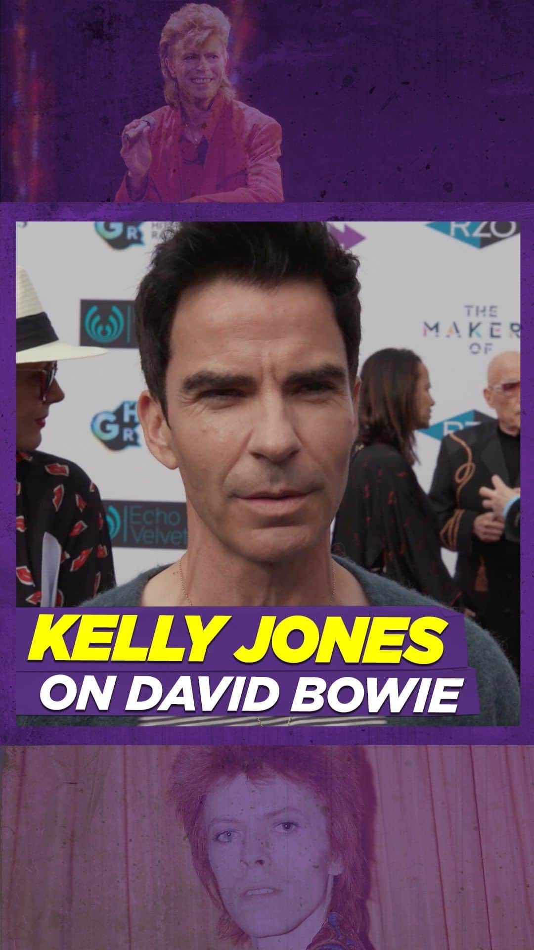デヴィッド・ボウイのインスタグラム：「Kelly Jones at the premiere for Ziggy Stardust explains how David Bowie had an impact on him growing up and helped inspire his career #Ziggy50」