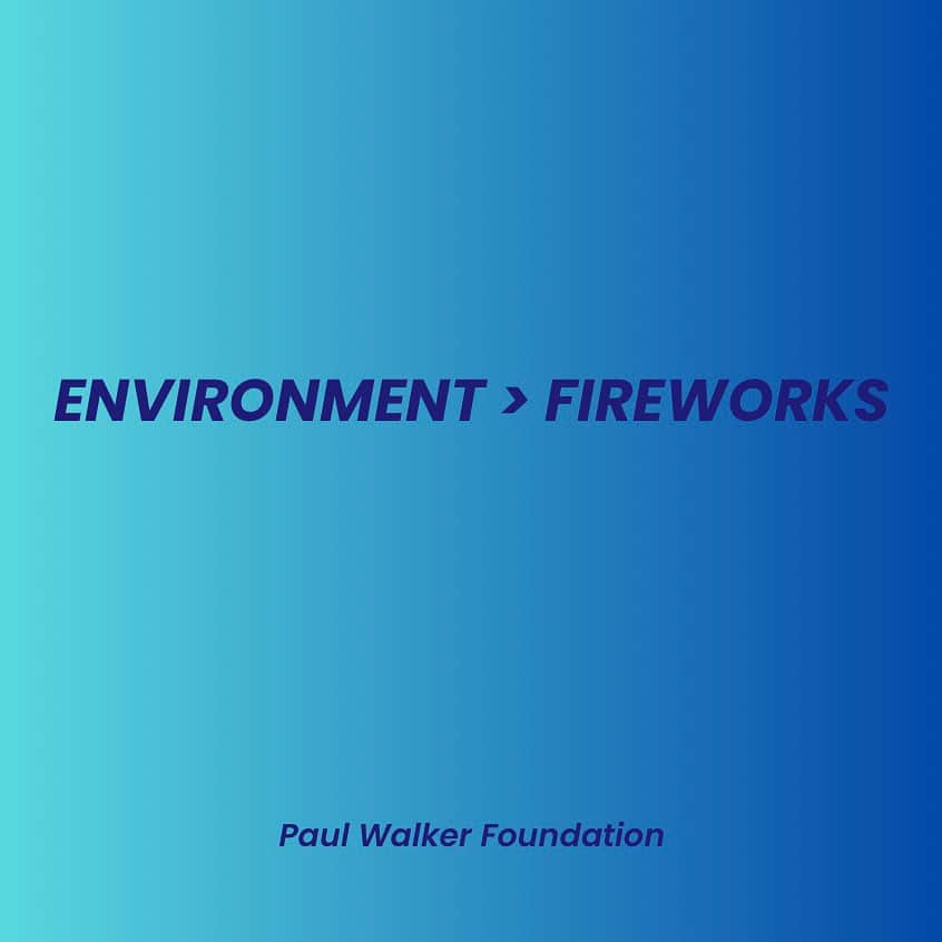 メドウ・ウォーカーのインスタグラム：「Although we love to gather and celebrate, doing so with fireworks is damaging to our environment. Let’s all better educate ourselves on this.   “Chemicals from fireworks do not just disappear into thin air. When burned and exposed to oxygen, substances undergo a chemical reaction called combustion. This chemical reaction produces two results: Short-lived entertainment and toxic atmospheric pollutants.”   Earth.org shares an article breaking it all down. Link in story」