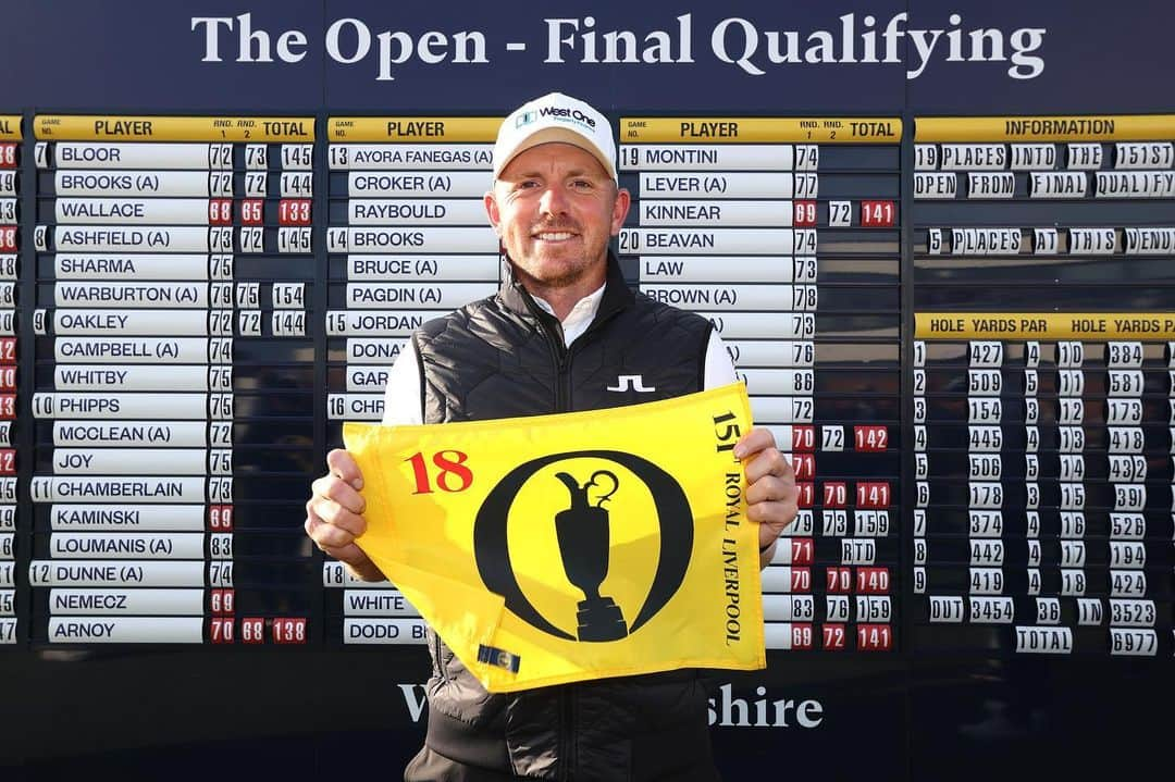 マット・ウォレスのインスタグラム：「Long couple of days after getting back from Detroit but well worth it. Can’t wait for @theopen at @rlgchoylake. Thanks to @westlancsgc. What a course.」