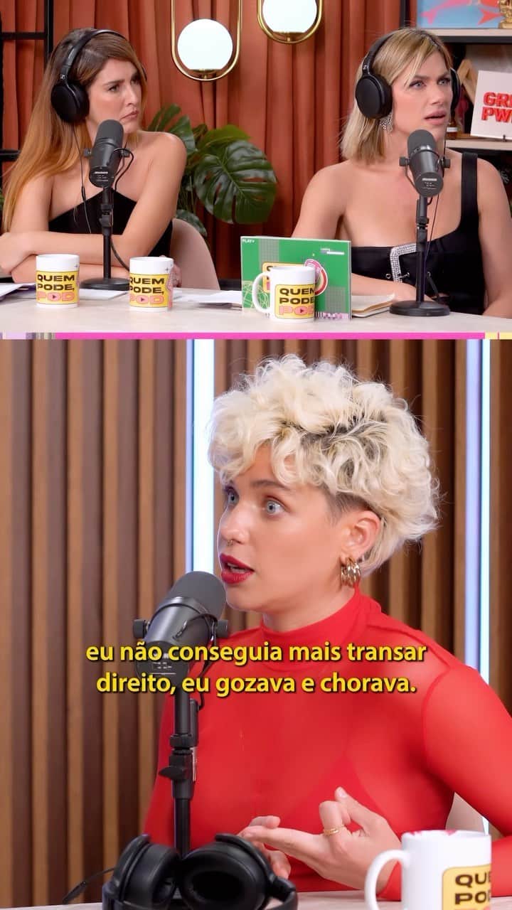 のインスタグラム：「VEIO AÍ BRASIL!!! #QUEMPODEPOD COM @brunalinzmeyer está 10/10. Tem muita conversa reveladora e esclarecedora, tem humor, gargalhadas, tem papo cabeça e tem MUITA mas MTA BELEZA!!! ❤️  Hoje e toda terça-feira, às 19h, tem episódio novo no canal @Gioh_Oficial! ENTÃO JÁ SE INSCREVE E ATIVA O SININHO pra não perder NADA!!! 🎦 (Link na bio) 💘  #canalgioh #quempodepod #videocast #gioh #giohnoyoutube #fepa #brunalinzmeyer #quempodepodcombrunalinzmeyer」