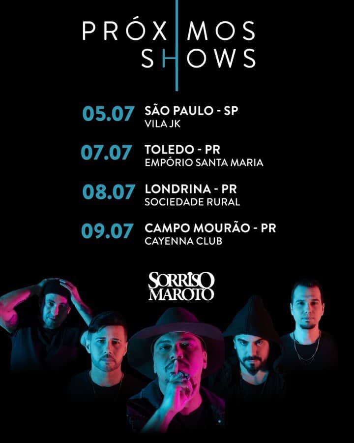 Sorriso Marotoのインスタグラム：「Agenda da semana liberada! 🙌🏽  Agora é só marcar o @ de quem vai curtir o nosso pagode com você. Vambora! 🚀  📍Link de ingressos tá na bio」
