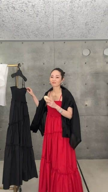 muramiのインスタグラム：「7/5☆INSTA LIVE☆ ・ ・ ご視聴いただきありがとうございました♡ 7月に入りましたね✨ 少しでも日々のモチベーションを上げられるようなアイテムたちをご用意してますので 是非チェックしてみてくださいね☺️💕 ⁡ ⁡ ⁡ ⁡ 🎁7/6(木) 12:00 - 7/7(金) 11:59🎁 24h新作限定 新作購入で通常ポイント+10%付与 ⁡ ⁡ @mieli_invariant  7/6(木) 12:00- ⁡ -NEW ARRIVAL- ▶︎no.501228 Shirring Tiered C/A Dress ▶︎no.501174 Bicolor Rib Knit SETUP ⁡ ⁡ and more… ⁡ ⁡ ⁡ ⁡ ⁡ ⁡ ＿＿＿＿＿＿＿＿＿＿＿＿＿＿＿＿＿＿＿＿＿ #mieliinvariant#mieli#2023#summer」