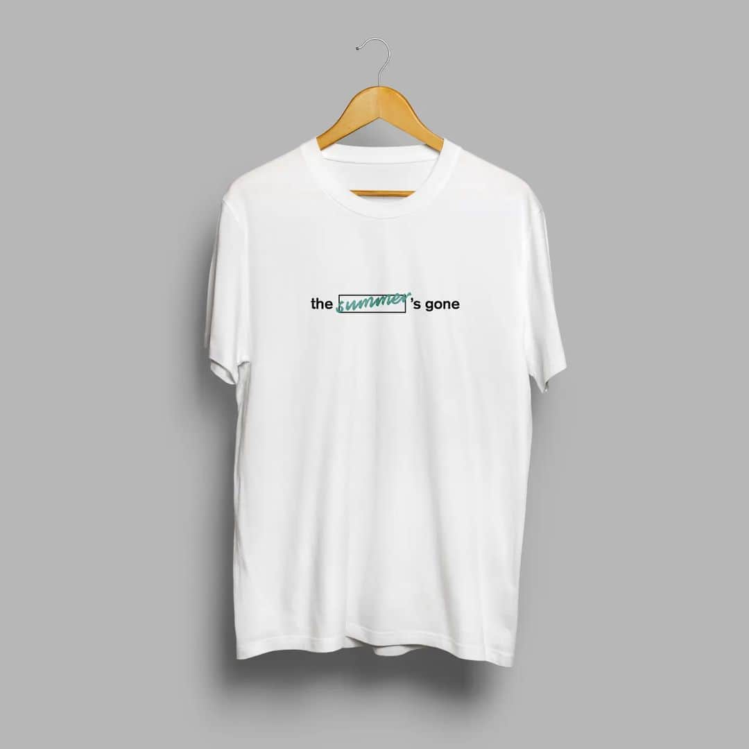 the shes goneのインスタグラム：「new goods  the summer's gone 2023 Tee  color : white price : 3,500yen size : M / L / XL」