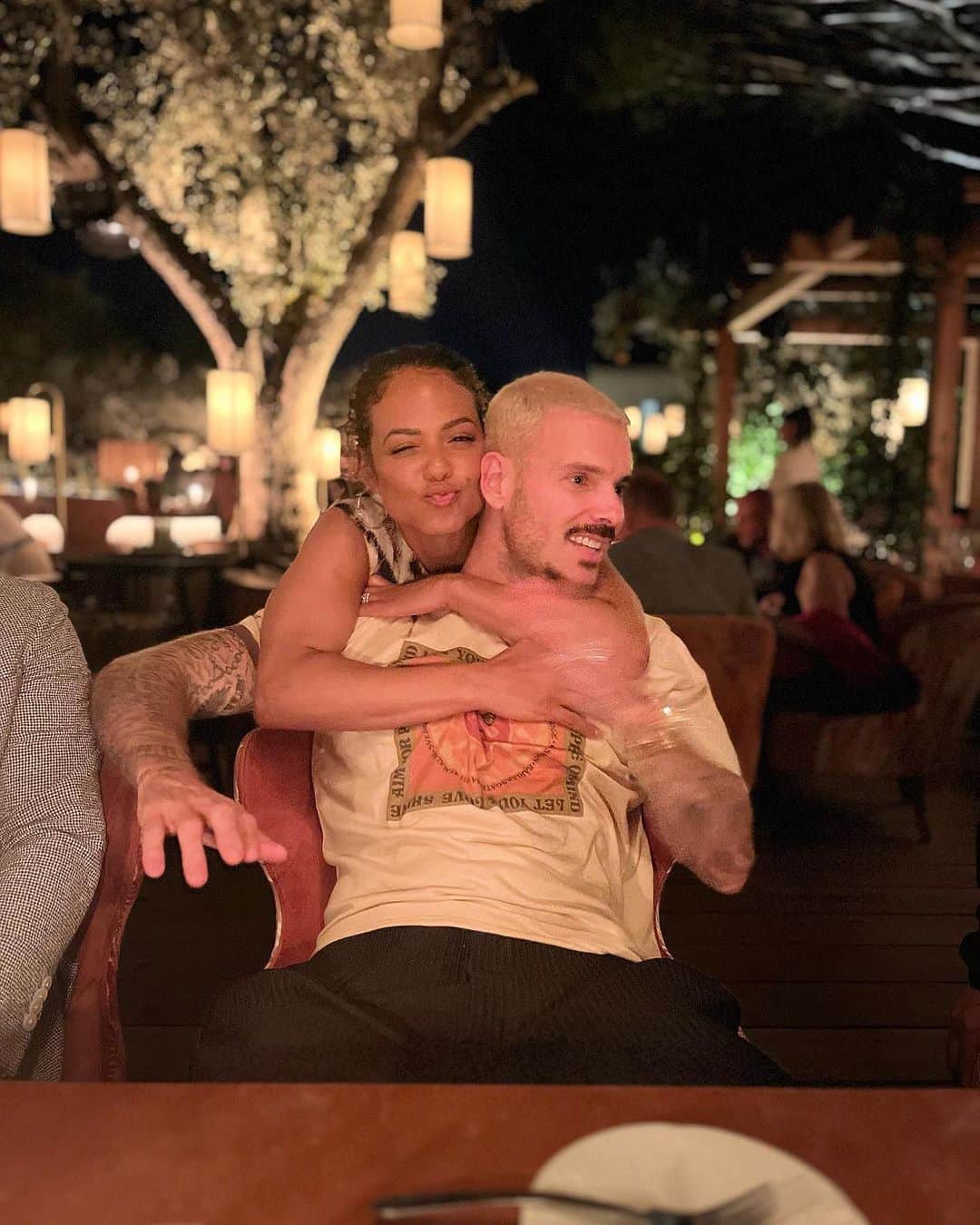 のインスタグラム：「As we get a handle on this parent thing.. that is literally a rollercoaster ride in itself.. one thing stands true, we care deeply about each other and making sure WE are always good. I love that this is an equal goal. 🩵 you bebe. 📸: @marie_.til」