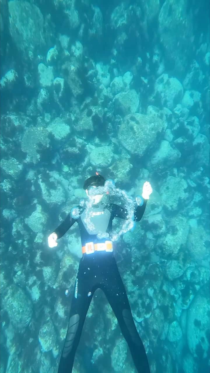 Hikaru Nakamuraのインスタグラム：「バブルリング🫧の練習🐬  #スキンダイビング #フリーダイビング #海 #夏 #伊豆 #旅行 #summertime」