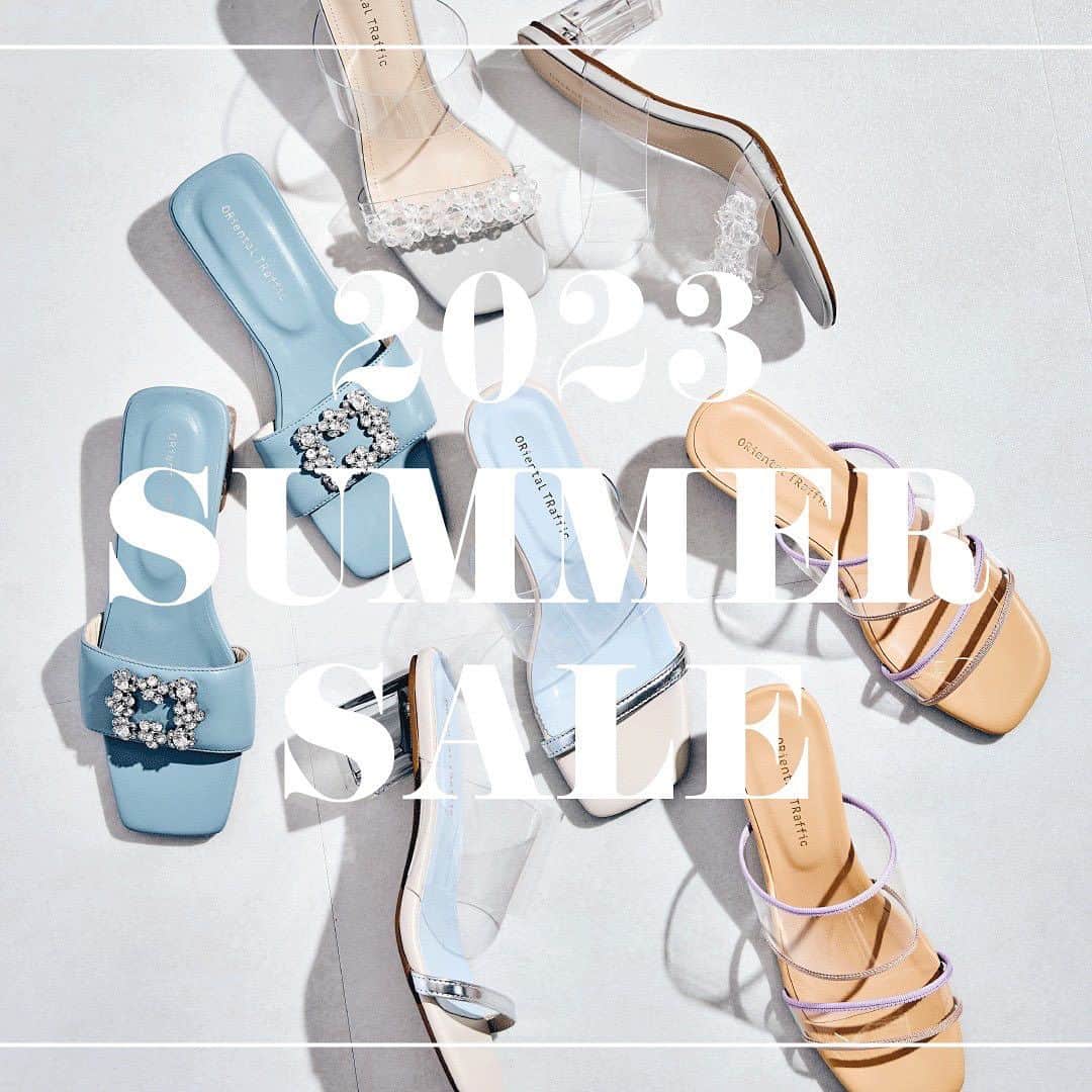 orientaltrafficのインスタグラム：「・ 【2023 SUMMER SALE 開催中‼︎】 ⁡  店舗,ONLINE STOREにて お得なSUMMER SALEを開催中🍧 ⁡ トレンドアイテムや新作のサンダルが お得にGETできるチャンス🏃‍♀️‼︎ ぜひcheckして下さい♪ ⁡ ⁡ #orientaltraffic#オリエンタルトラフィック #ortr#ortr2023ss#靴#shoes#新作#pumps#パンプス#サンダル#sandal#2023SS#sale#SALE#セール」