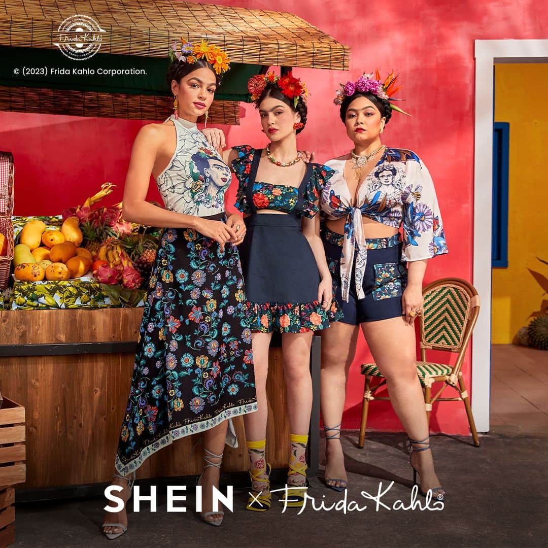 SHEINのインスタグラム：「The SHEIN x Frida Kahlo collection is now available! 🌹✨Discover enchanting designs inspired by Frida and her deep love of nature with a variety of styles. Some designs created by our featured SHEIN X designers, merging the beauty of the natural world with the rich folklore and symbolic elements of her Mexican heritage. 🌿🌺 @sheinx__official  🔎16476500 16332824 16231073 16321940 16321389 16147614 16147616 16001324 16332545 16230813 16230587 16321807  #SHEINxFridaKahlo #FridaKahlo #SHEIN #SHEINforAll #SHEINX」