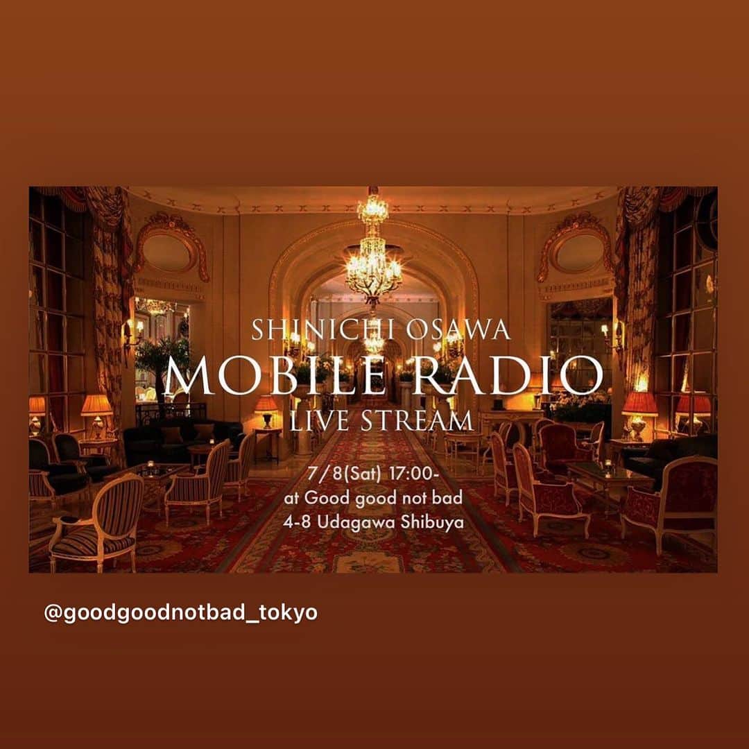 大沢伸一のインスタグラム：「.. 長らく休んでいたライブ配信を再開します。  今回のロケーションはパルコと東急ハンズの向かいにある @goodgoodnotbad_tokyo から。 7月8日今週土曜日夕方からゆるりと始めます。是非コーヒー飲みがてらお立ち寄りください。  @the_nuts_exchange からエックマフィンやその他諸々、ヴィーガンスナックも持っていきます。  ムード歌謡からデスメタルまで好き勝手に音楽鳴らすのでぜひ皆さん遊びに来てください。でなければ配信でぜひチェック。  僕のIGトップにリンクを貼っておきます。  Longtime in a while finally I’ll restart live streaming, this time from my friend’s coffee stand in center of Shibuya right front of PARCO and TOKYU HANDS, please stop by grab some coffee and also we’ll bring some vegan snack from @thenutsexchange.  Otherwise see you on the YouTube, The link in bio. ciao」