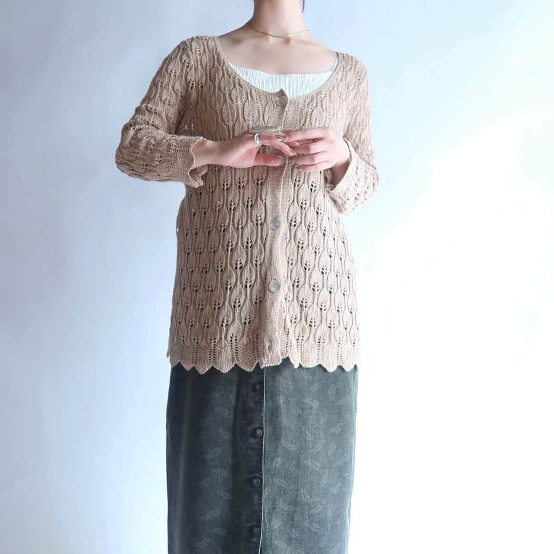 TheSunGoesDownさんのインスタグラム写真 - (TheSunGoesDownInstagram)「crochet knit cardigan  staff 154cm」7月5日 17時07分 - tsgd_tokyo