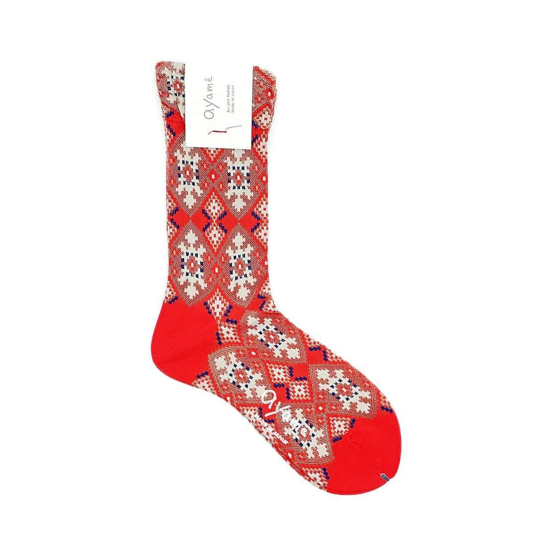 アヤメのインスタグラム：「New in🎨🧦 Available #onlinestore #worldwideshipping📦✈️   #新入荷 #新色 #ayamesocks #socksoftheday #fashionsocks #socksfetish #sockslover #socksofinstagram #texiledesign #sockstyle #fashiondesign #sockdesign #sockdesigner #sockswag #japanesesocks #madeinjapan #japanesebrand #靴下 #靴下コーデ #靴下好き #靴下デザイン #靴下倶楽部 #靴下好きな人と繋がりたい #足元倶楽部 #足元コーデ #ソックス #靴下ブランド #ソックスコーデ」