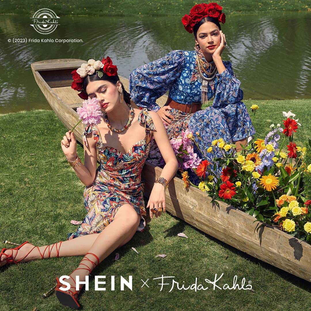 SHEINのインスタグラム：「Discover unique and exclusive styles created by SHEIN X designers, carefully crafted to capture the passion, vibrant colors, and artistic spirit of Frida Kahlo. 🎨🌹 Uncover your most-loved SHEIN x Frida Kahlo pieces ✨ @sheinx__official  🔎16224433 16224420 16224631 16150671 16150978 16225024 16150723 16151027 16151267  🔗:https://shein.shop/ouiwbs6  Designers: @pompigarcia @delapaz_byjennyb @miranda_gavino @veinticinco.ve @theloftymomart @panuco  #SHEINxFridaKahlo #FridaKahlo #SHEIN #SHEINforAll #SHEINX」