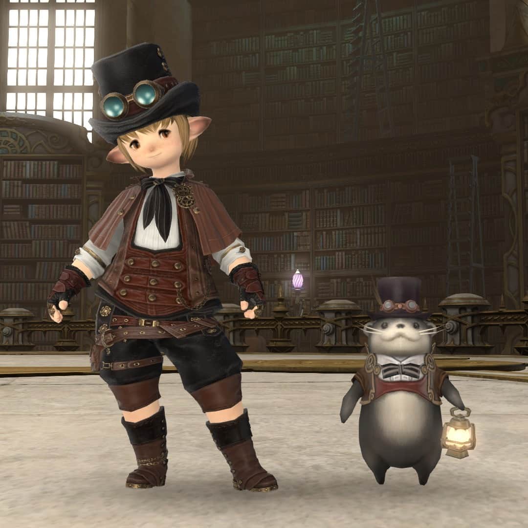 FINAL FANTASY XIVのインスタグラム：「Oh gosh, that's posh! 🧐⁣ ⁣ Obtain the Baronial attire set by advancing through your island sanctuary and style it up like the posher otter! 🦦」