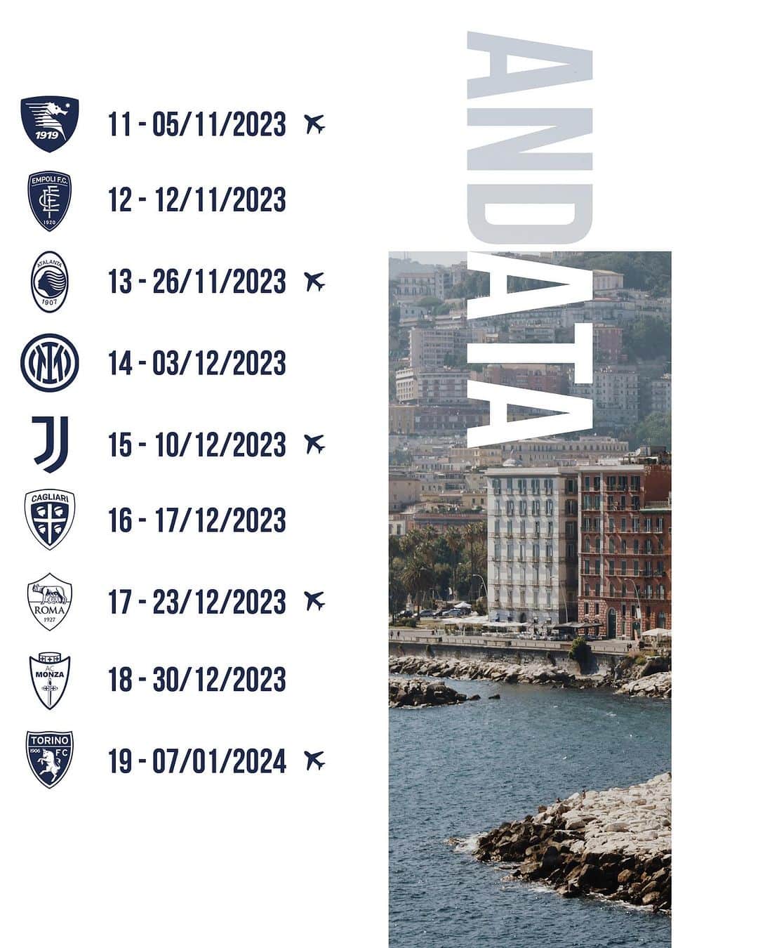 SSCナポリさんのインスタグラム写真 - (SSCナポリInstagram)「Questo è il calendario dei Campioni d'Italia! 💪  💙 #ForzaNapoliSempre」7月5日 20時38分 - officialsscnapoli