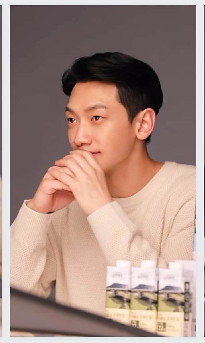 RAIN（ピ）のインスタグラム：「비건 단백질은 일일하우…#밥대신#비건프로틴#슬림핏#광고」