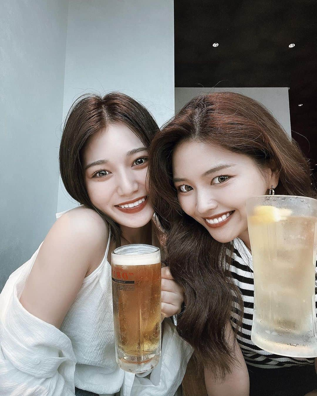 浪花ほのかさんのインスタグラム写真 - (浪花ほのかInstagram)「なちゃんと久しぶりに乾杯した🍺❤️‍🩹 楽しい楽しい楽しい😘笑」7月5日 20時54分 - hnoa_z