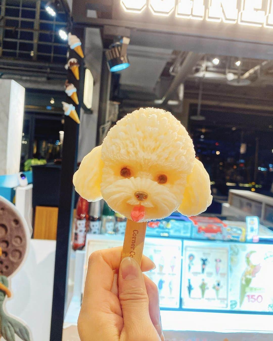 リンジさんのインスタグラム写真 - (リンジInstagram)「🍦세상에나 마상에나 ㅜㅜ 미안해 아이스크림아  #icecream  #강아지아이스크림#너무이쁘게생겼어 #이걸어떻게먹어#미안해#sosorry#ㅜㅜ 근데#바닐라맛 🫢」7月5日 21時22分 - linzy_minji