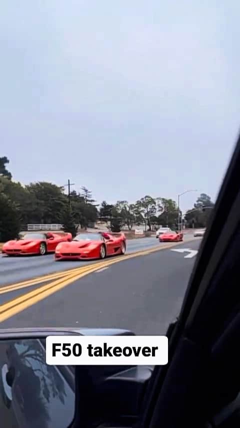 Dirk A. Productionsのインスタグラム：「F50 INVASION 🛸🤯🔥 . . . #P1 #P1GTR #LazanteP1 #Ferrari #F50 #RossoCorsa #F50Takeover #P1GTRHDK Via @dennis_akoyaking」