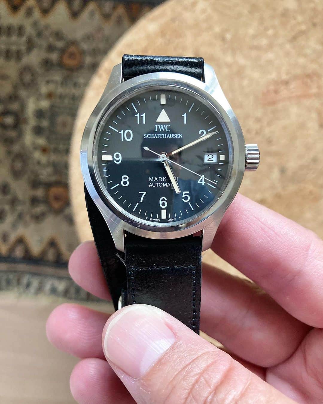 tomonashiのインスタグラム：「☺︎ 一期一会  以前から気になっていた IWCマーク12 . 超絶好みの固体と出会ってしまいました。 #iwc #iwcmarkxii  #嫁のいぬまに  #firekids」
