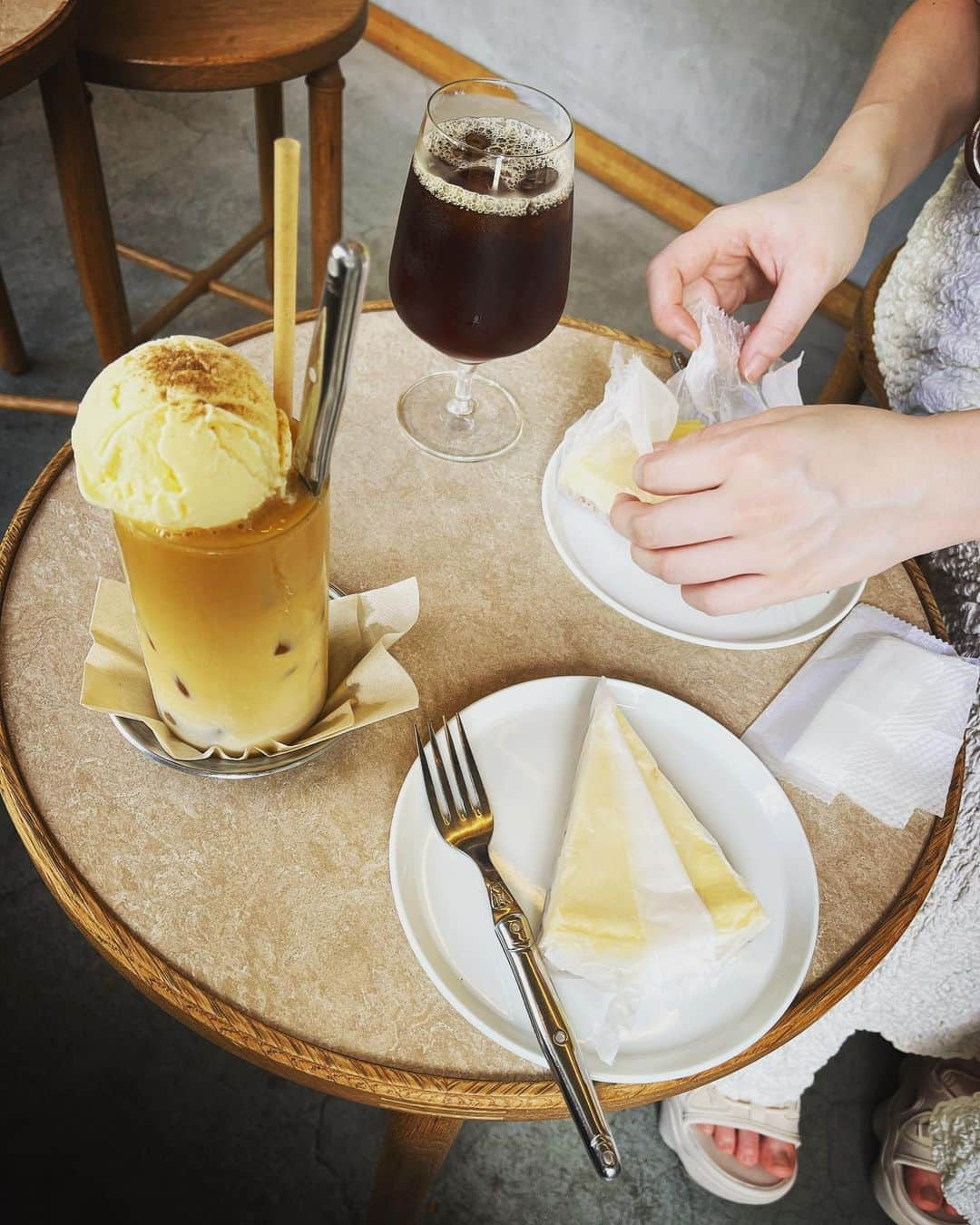 松原梨恵のインスタグラム：「☕️🍨🧀 #鎌倉 #鎌倉カフェ #Kamakura」