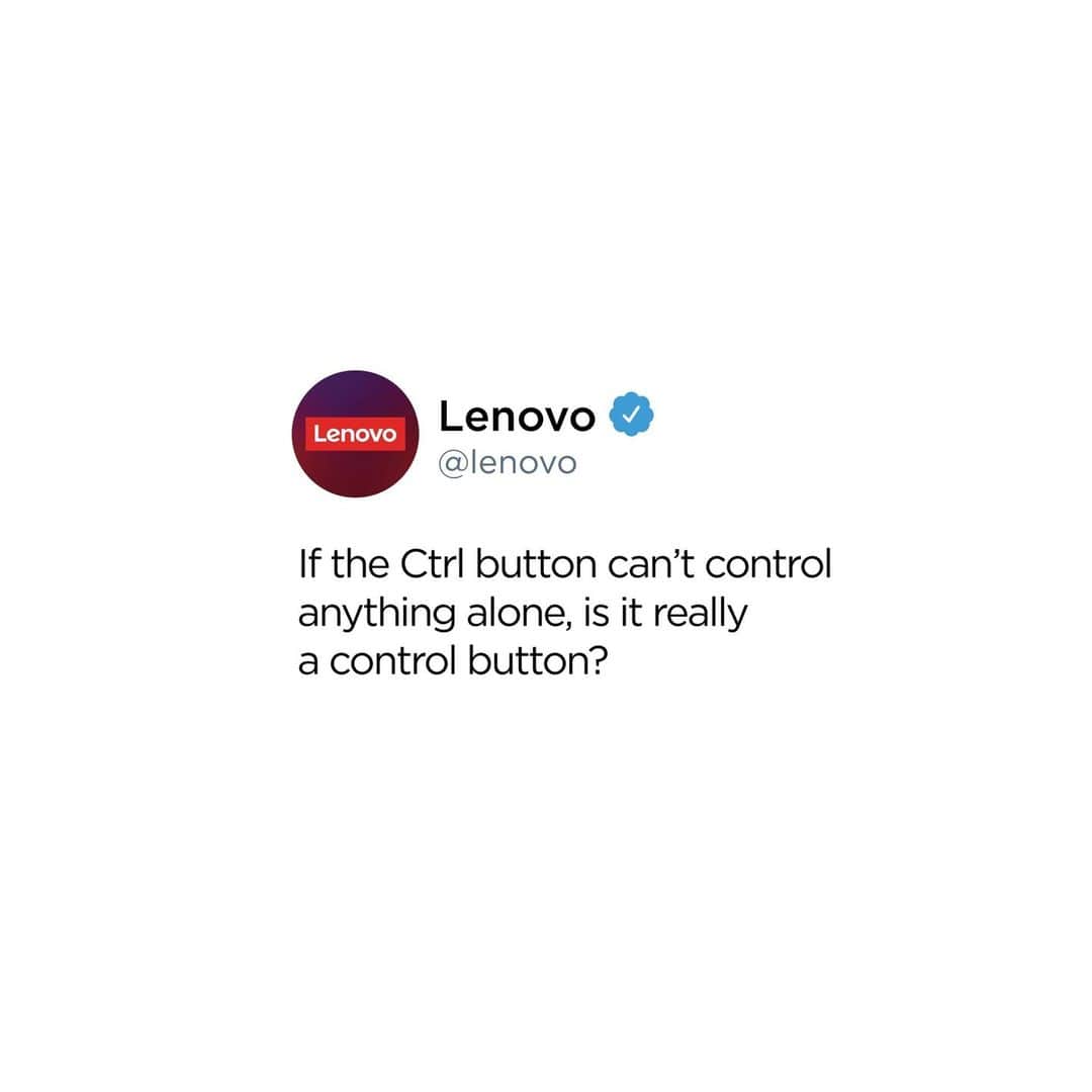 Lenovoさんのインスタグラム写真 - (LenovoInstagram)「The Ctrl button works better with friends, and we think that's beautiful. #ServerRoomThoughts」7月5日 22時00分 - lenovo