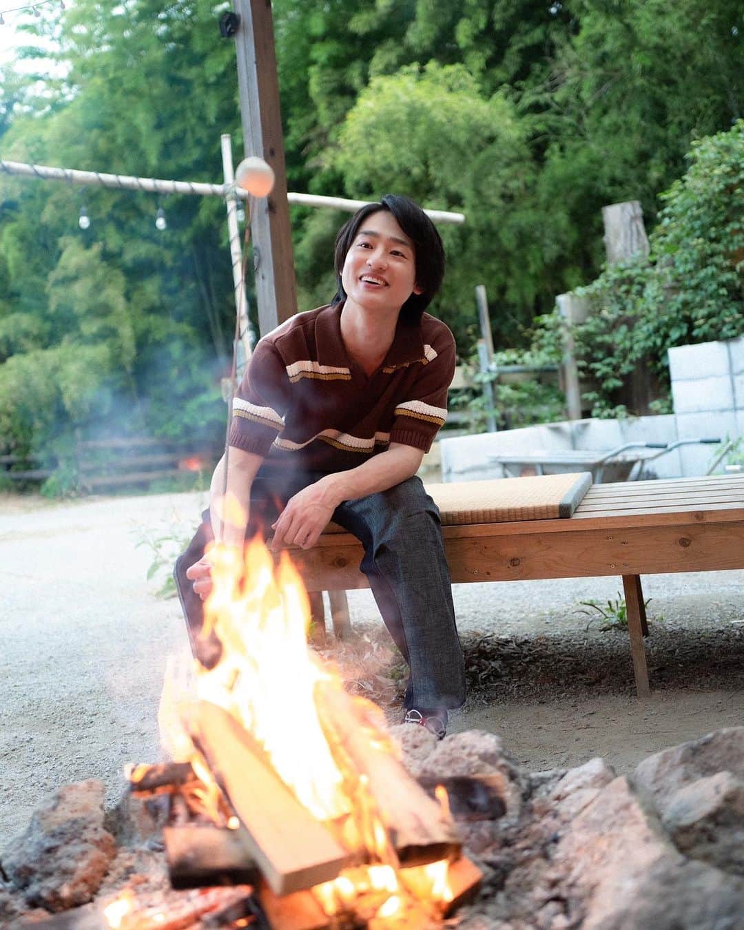 尾崎裕哉のインスタグラム：「ちなみに僕、マシュマロ焼くの超上手いです。  #毛量がふかわりょう」