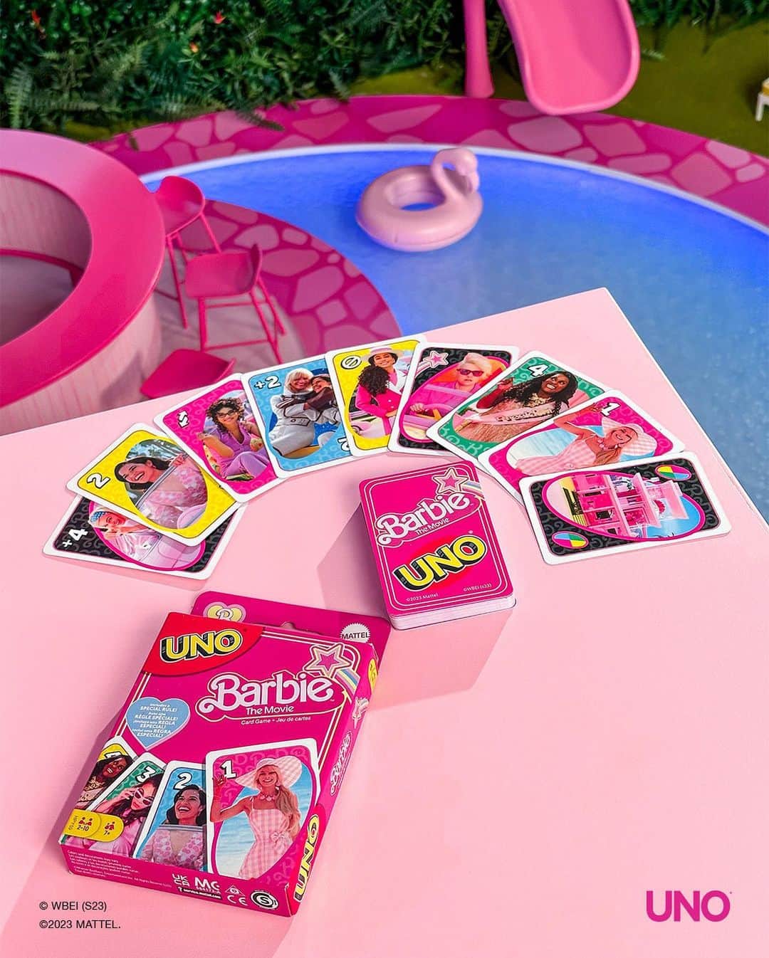 バービーさんのインスタグラム写真 - (バービーInstagram)「This Barbie is playing UNO. 💕 UNO @BarbieTheMovie is now available.  See #BarbieTheMovie, only in theaters July 21!  @Barbie #Barbie #BarbieTheMovie」7月6日 0時58分 - barbie