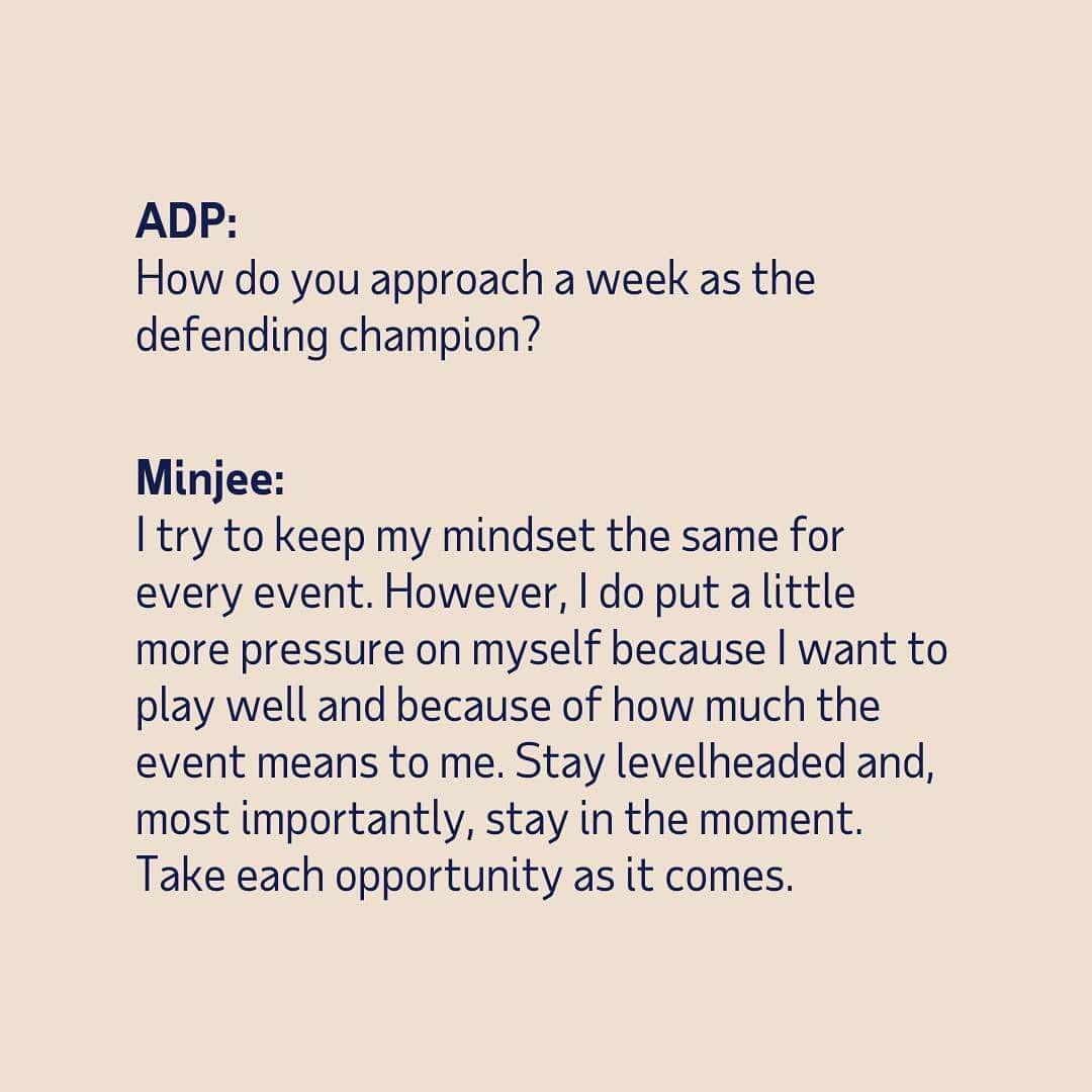 ミンジー・リーさんのインスタグラム写真 - (ミンジー・リーInstagram)「Ahead of this week’s U.S. Women’s Open at Pebble Beach, we caught up with Team ADP Ambassador Minjee Lee on how she prepares as this week’s defending champion.  Here is what the two-time major winner had to say on why approach is everything.  #TeamADP #ApproachIsEverything @Minjee27」7月6日 0時58分 - minjee27