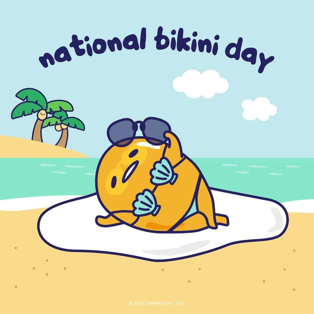 ぐでたまさんのインスタグラム写真 - (ぐでたまInstagram)「happy #nationalbikiniday… 👙」7月6日 1時02分 - gudetama