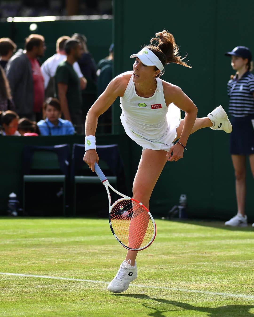 アリーゼ・コルネのインスタグラム：「66e Grand Chelem d’affilée qui commence de la meilleure des manières pour Alizé Cornet ✨  #Wimbledon   📸: @cocodubreuilphoto / @fftennis」