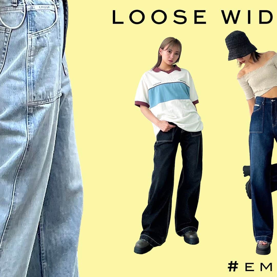 EMODA_LOOK BOOKさんのインスタグラム写真 - (EMODA_LOOK BOOKInstagram)「#EMODA_JEANS  ・LOOSE WIDE POCKET JEANS ￥12,980 tax'in color:BLK,I/BLU,IND size:S,M  7.6 thu on sale!! ______________________ JULY EMODA_JEANS  ポケットやサイドのダブルステッチ、広めにとった裾幅のステッチワークがよりディテ―ル映えしカジュアル感がプラスされたデザイン。 クロップド丈やミニマムトップスなど夏定番アイテムとのスタイリングの相性抜群。ポケットに施したオリジナルの織りネームもポイント。 ウエストの位置が高く見えるよう股上を深めに設定し、自然な美脚ラインを演出。さらに腰回りから脚にかけてルーズなシルエットで今年らしくアップデート。 計算し尽されたこの夏おすすめの足長効果抜群のワイドデニムを提案します。 ______________________ ㅤㅤㅤ プロフィール( @emoda_snap )のURL,storiesからチェック✔ ㅤㅤㅤ ㅤㅤㅤ ㅤㅤㅤ ㅤㅤㅤ  #EMODA #RUNWAYchannel #DENIM #デニム #ルーズワイドポケットジーンズ @emoda_snap」7月6日 12時41分 - emoda_snap