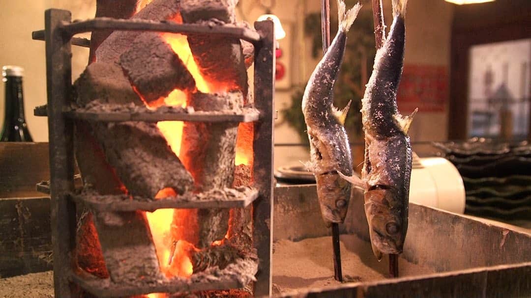 KHBアナウンス部さんのインスタグラム写真 - (KHBアナウンス部Instagram)「松本龍です 私がナレーションを担当している五感グルメ 今日は青葉区一番町「貝と魚と炭び　シェルまる」いわしのいろり焼きです。 今が旬の脂の乗ったイワシを串に刺し囲炉裏焼きに 調味料は酒と塩のみ 短時間で焼き切ることでジューシーな仕上がりになります。 冷酒、ビール、白ワイン もちろん炊き立てご飯にも合わせても  今日もぜひご覧ください♪ #五感グルメ　#チャージ　#仙台　#イワシ　#シェルまる」7月6日 12時58分 - khb_announcer