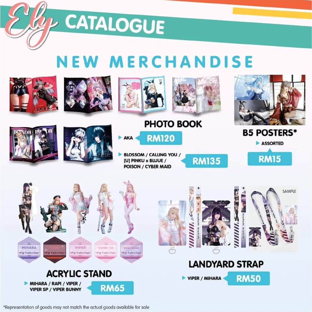 Elyさんのインスタグラム写真 - (ElyInstagram)「My oh my, what do we have here? @eeelyeee ’s merchandise is in! You really wouldn’t want to miss this chance to grab Ely’s new & exclusive merchandise from Hakken! at @nijigenexpo  Here is the full list of Ely’s catalog!   Catch this chance to join Ely’s Meet & Greet session when you purchase RM50 worth of anime products from Hakken! booth along with any of Ely’s merchandise! See you there!  _________________________  Waaaah, ada apa je kat sini? Eh, barangan merch Ely la! Korang betul tak nak terlepas rebut peluang ni untuk dapatkan segala merch baru dan eksklusif Ely dari Hakken!  Nah, semua merch dalam katalog Ely!  Dapatkan peluang keemasan ini untuk sertai sesi bertemu ramah bersama Ely bila korang membeli barangan anime bernilai RM50 daripada kedai Hakken! berserta mana-mana merchandise Ely. Jumpa korang sana nanti!  📅 15-16 July 2023 📌MVEC , Mid Valley Exhibition Centre   #Hakkenonlinemy #HakkenonlineMalaysia #Nijigenexpo」7月6日 13時17分 - eeelyeee