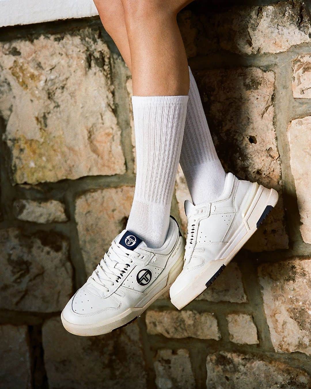 セルジオタッキーニのインスタグラム：「Check out our selection of Summer ‘23 footwear, like our fresh BB Court Lo Sneaker. Available now at the link in bio.」