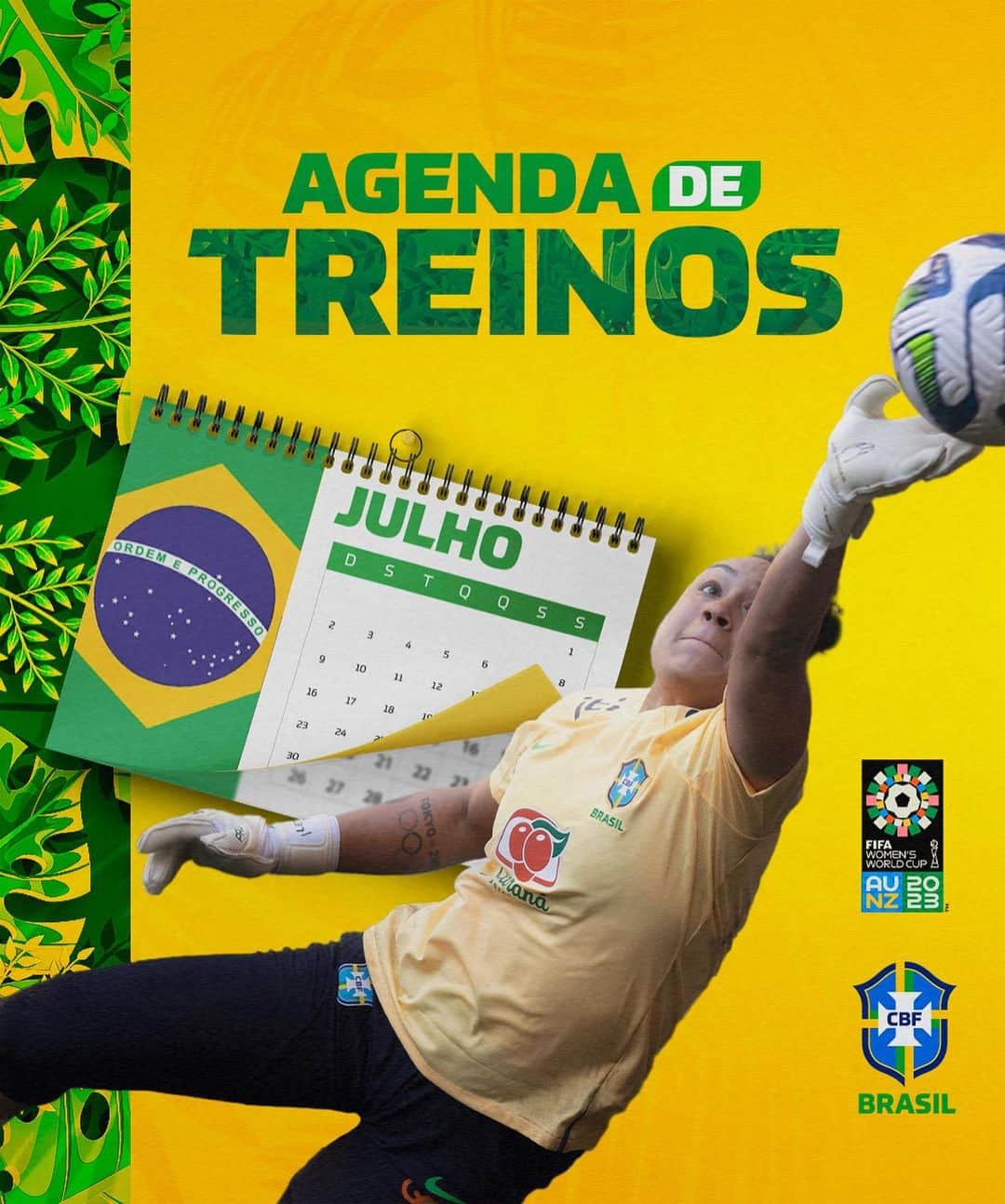 のインスタグラム：「Foco no objetivo e muito trabalho! Bora conferir a agenda de treinos da nossa #SeleçãoFeminina? 💪🇧🇷」