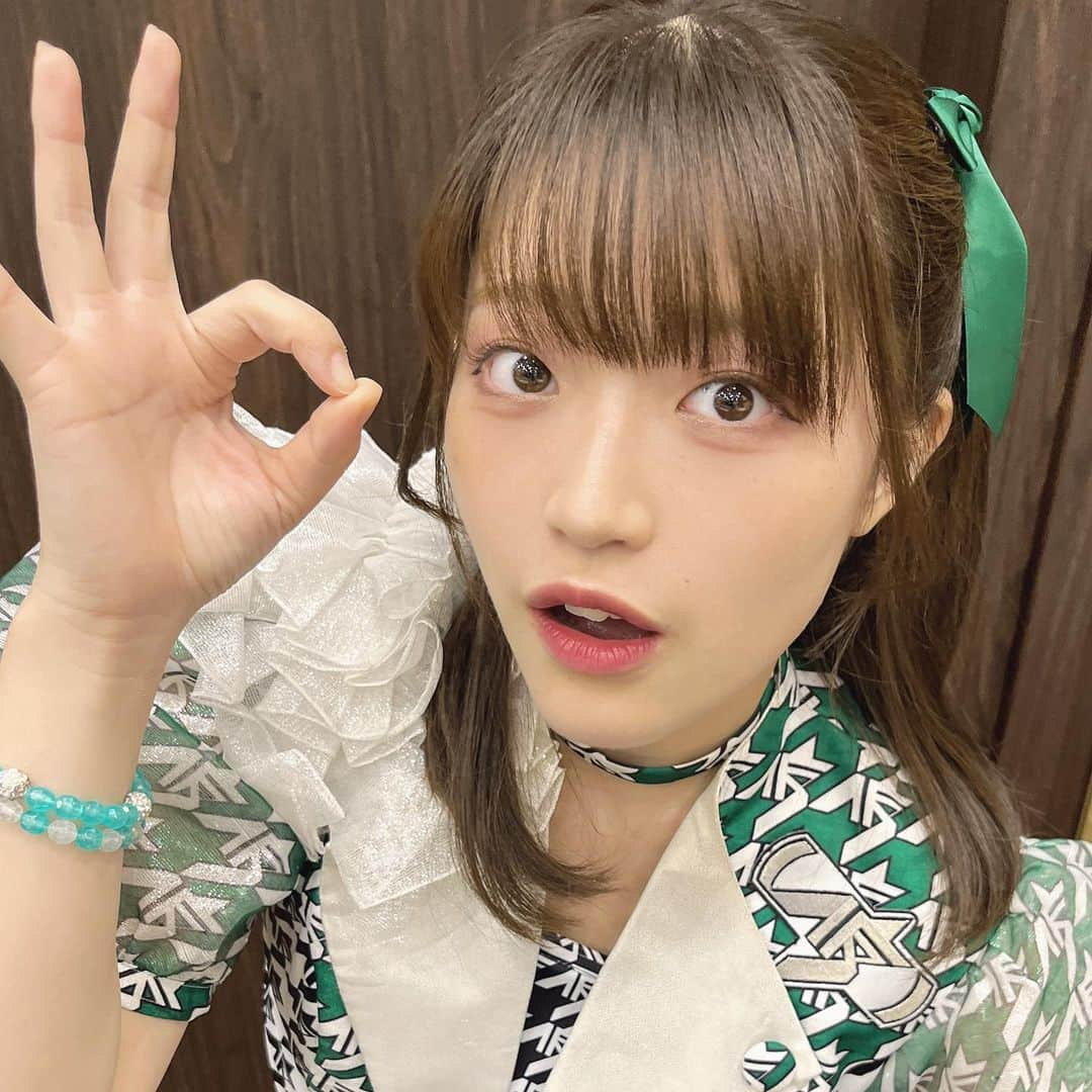 鈴木芽生菜のインスタグラム：「来世でもみんなに出会えたらいいな  #アイドル #アプガ #夏フェス #緑担当 #鈴木芽生菜 #ハーフツイン」