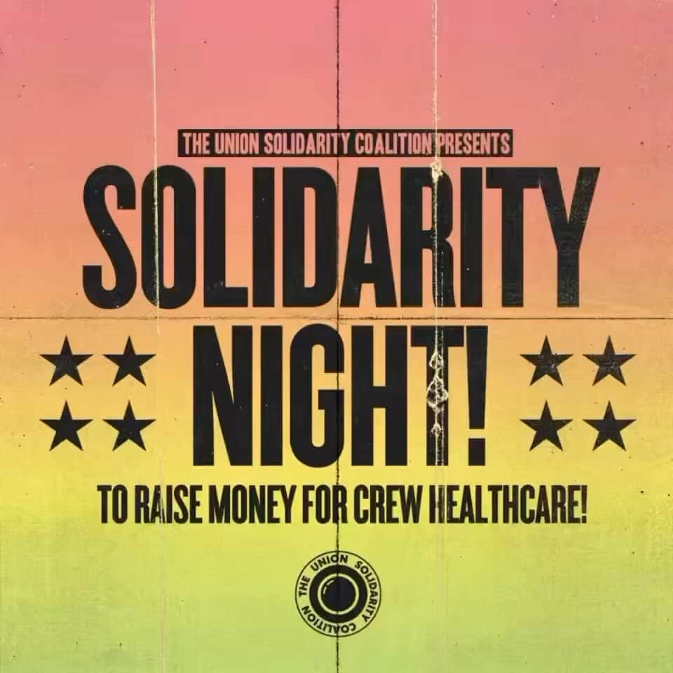 ベン・スティラーのインスタグラム：「JOIN US FOR A NIGHT OF SOLIDARITY  Saturday 7/15   DANCING DRINKS FOOD TRUCKS DJ SETS  LIVE PERFORMANCE BY FISHBONE & TONS OF SPECIAL GUESTS  Entry, food & drinks FREE for IATSE & TEAMSTERS!  Proceeds benefit crew healthcare.  RSVP for the address and tickets at tusctogether.com #UnionStrong #WGAstrike  @tusctogether」