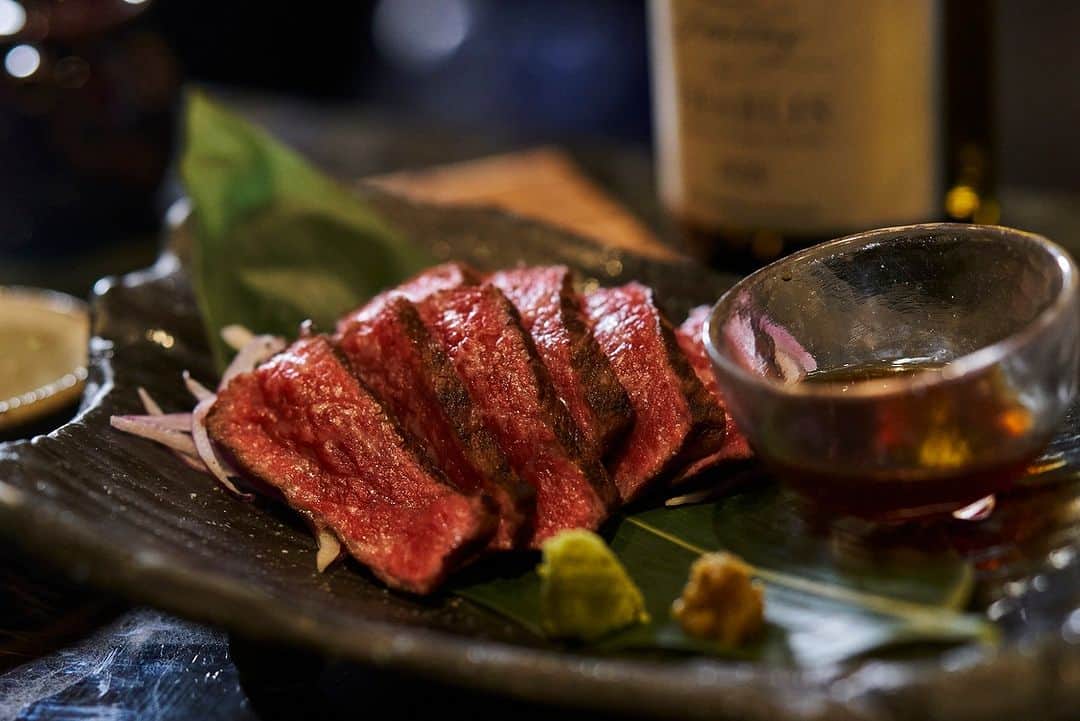 Sushi Azabuのインスタグラム：「🥩✨ Dive into a realm of pure umami bliss with our Wagyu Aburi. It's a sensory experience that transcends words.」