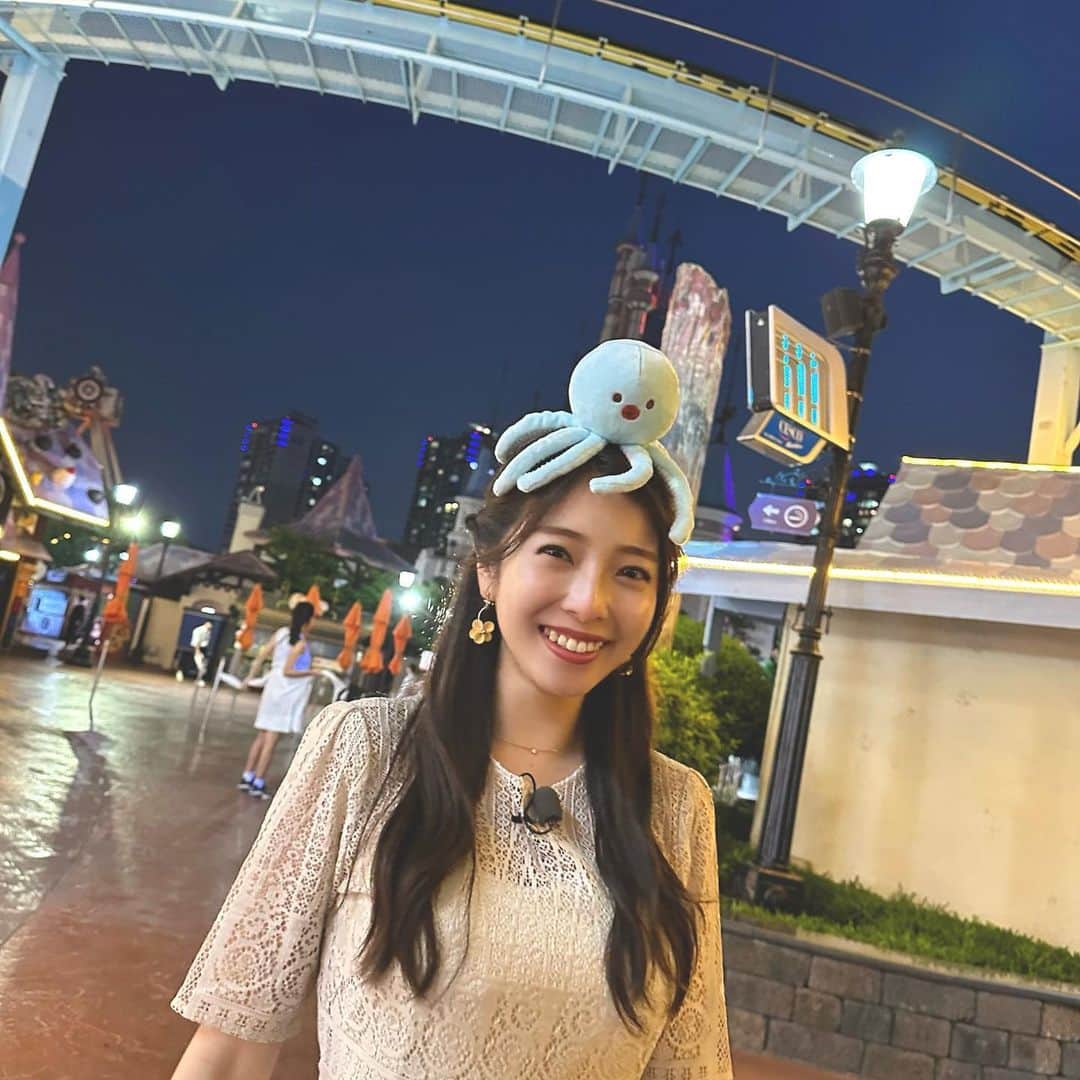 のインスタグラム：「カチューシャの種類いっぱいあって悩みましたが タコのカチューシャにしました🐙  #おは土 #おはよう朝日土曜日です #ABCテレビ #韓国 #ソウル #ロッテワールド #lotteworld #ロケの思い出」