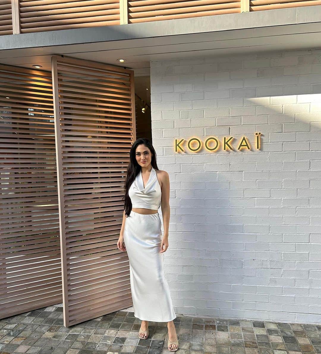 KOOKAI のインスタグラム：「KOOKAÏette Style •• Shop the Milan Drape Top & Slip Skirt in boutiques and online #kookai」