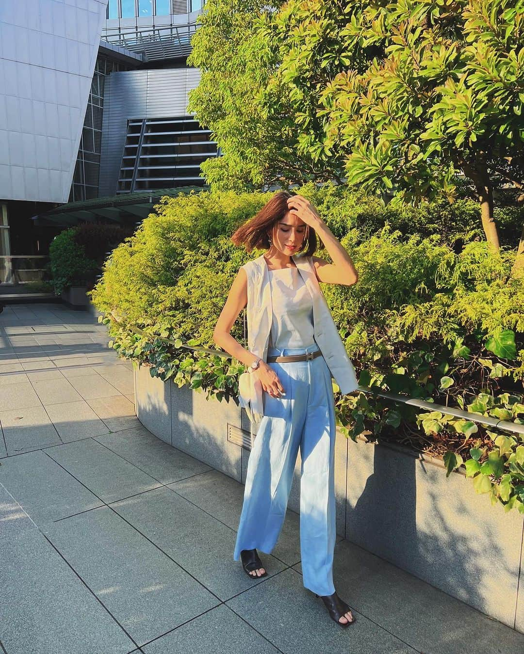 ケリーさんのインスタグラム写真 - (ケリーInstagram)「新しい夏服☀️ この前 @estnation_jp でお買い物のした パンツ、トップスとベスト🩵  N e w  S u m m e r  C l o t h e s☀️ Pants, Top and Vest from @estnation_jp 🩵」7月6日 20時45分 - kellymisawa