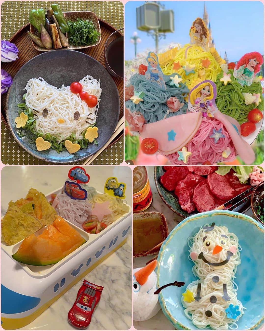 倉岡生夏のインスタグラム：「🎋♡ ・ ・ もうすぐ七夕🎋だねぇ！！明日素麺にしようとしたらお昼が素麺みたいで今夜素麺にしました⭐️ 去年より淡い色の素麺でした😊 時短のためカーズのピックをしました❣️ ・ おすすめの素麺のデコ載せてみたよ〜❣️みなさんは明日素麺かな？？ ・ ・ インスタにTwitterみたいなのできたね！ まだ使い方わからないけど初めてみたからプロフィールから @kinatty.land  フォローお願いします♡♡♡ つぶやきだから映えない普通ごはんとか載せていいかな？笑 これからつぶやいていきます❣️ ・ ・ ・ ・ ・ #七夕ごはん #七夕 #七夕飾り製作 #素麺アレンジ #素麺 #キャラフード #キャラごはん #キャラ弁 #子どもごはん #幼児食 #幼児食レシピ #モンテッソーリ #おうちモンテ #今日のごはん #今日の夕食 #そうめん #ダイソー購入品 #おうちごはんlover #おうちごはん通信 #織姫と彦星 #japanesefood #washoku」